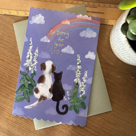 Dc33 Rainbows Pet Sympathy Card - image 1