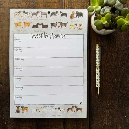 DELIGHTFUL DOGS WEEKLY PLANNER by Alex Clark - image 1