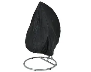 Egg Chair Cover – Waterproof Outdoor Polyester (Black)