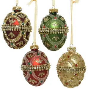 Egg Glass Matt Belt w Diamond,Glitter,Beads,Gems 4 Assorted Colours - image 1