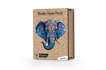 Elephant 174 Piece Wooden Jigsaw Puzzle - image 1