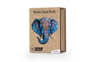 Elephant 174 Piece Wooden Jigsaw Puzzle - image 1