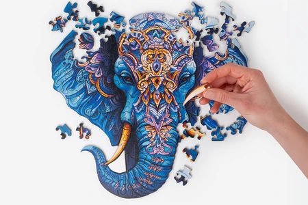 Elephant 174 Piece Wooden Jigsaw Puzzle - image 3