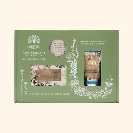 English Soap Company Anniversary Trio Hand & Body Jasmine & Wild Strawberry - image 1