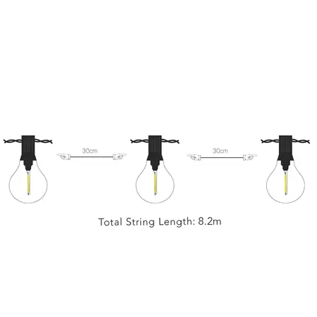 Falmouth USB Solar Festoon Lights (Set Of 25 Bulbs) - image 2