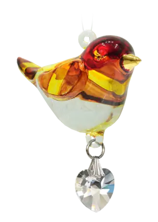Fantasy Glass Pretty Little Bird Goldfinch - image 1