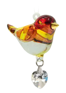 Fantasy Glass Pretty Little Bird Goldfinch - image 1