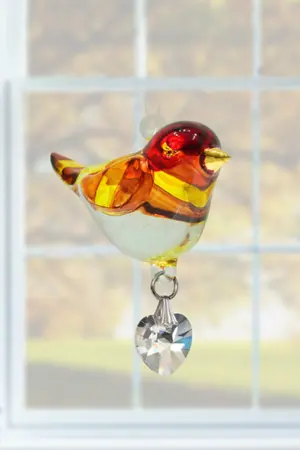 Fantasy Glass Pretty Little Bird Goldfinch - image 2