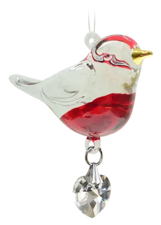 Fantasy Glass Pretty Little Bird Robin - image 1