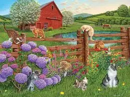 Farm Cats Easy Handling 275 Piece Jigsaw Puzzle - image 3