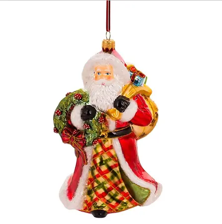 Father Christmas With Wreath