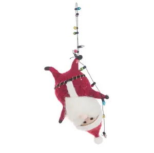 FELT Santa Hanging From Lights - image 1
