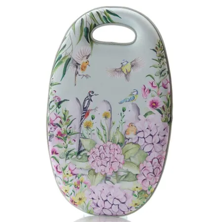 Floral Feathered Bird Garden Kneeler Pad - image 1