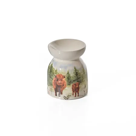 Frosted Highland Cow Ceramic Burner - image 1