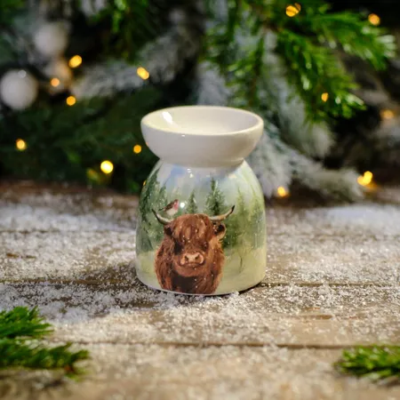 Frosted Highland Cow Ceramic Burner - image 3
