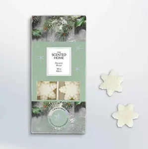Frosted Holly Snowflake Wax Melts – Pack of 8