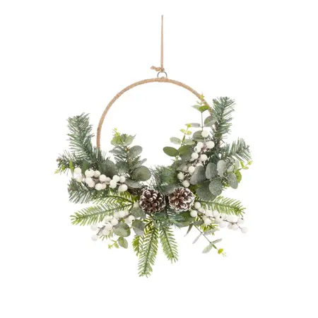 Frosted Snow Berry Semi Wreath