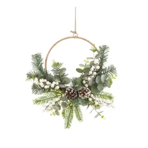 Frosted Snow Berry Semi Wreath