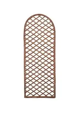 Gardman 1.2m x 0.45m Framed Willow Trellis Panel - Curved Top