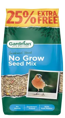 Gardman No Grow Seed Mix 1.6kg + 25% Extra Free - image 1