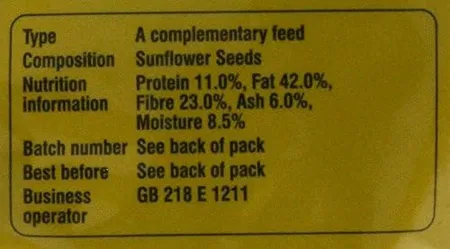 Gardman Sunflower Seed Wild Bird Food 2.8kg - image 2