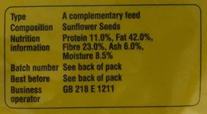 Gardman Sunflower Seed Wild Bird Food 2.8kg - image 2