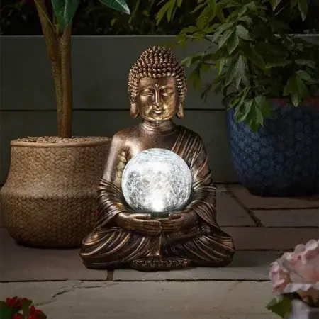 Gazing Buddha Solar Ornament