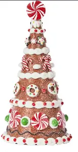 Gingerbread Candy Tree Christmas Decoration – 26cm