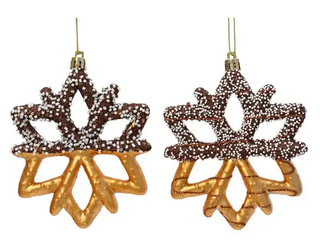 Gingerbread Snowflake Hanging Decoration – 13cm