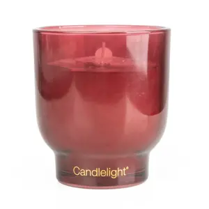 Glass Footed Candle Peony & Water Lily - image 1