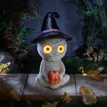 Glow Eye Mummy Witch Halloween Decoration – 27.5cm