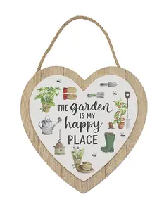 Green Fingers Heart Plaque