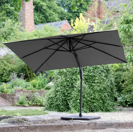 Grey Provence Free Arm 3x3m Square Parasol