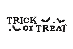 Halloween 50cm Black TRICK OR TREAT Window Stickers