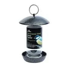Hammered Steel 2 Port Seed Feeder