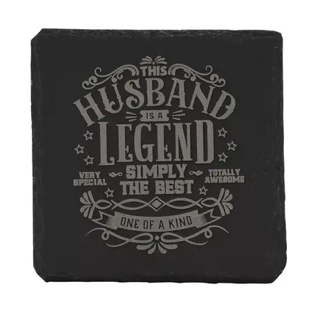 Harvey Makin Legend Slate Coaster - Husband - image 1