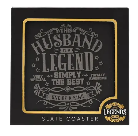 Harvey Makin Legend Slate Coaster - Husband - image 3