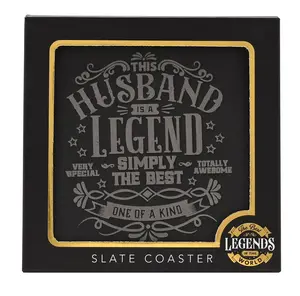 Harvey Makin Legend Slate Coaster - Husband - image 3