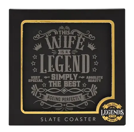 Harvey Makin Legend Slate Coaster - Wife - image 3