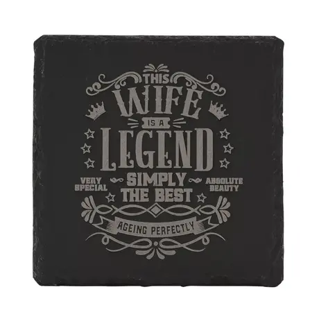 Harvey Makin Legend Slate Coaster - Wife - image 1