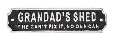 Harvey Makin Sign - Grandad's Shed