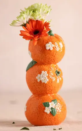 Hestia 21cm Triple Orange Vase - image 2