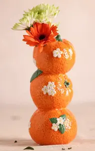 Hestia 21cm Triple Orange Vase - image 2