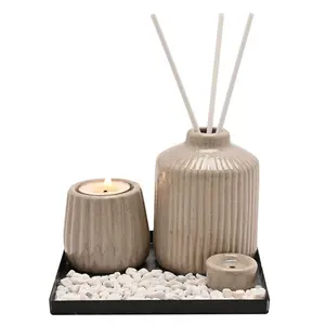 Hestia Ceramic Diffuser Vessel Set - Natural - image 2