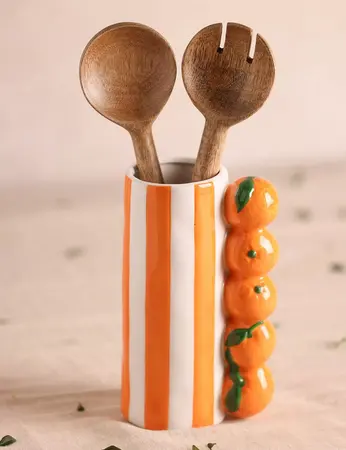 Hestia Orange Striped Vase - image 2