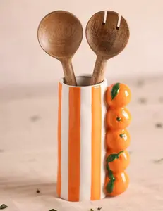 Hestia Orange Striped Vase - image 2