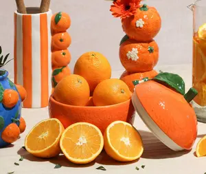 Hestia Orange Striped Vase - image 3