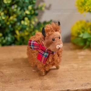 Highland Cow Standing With Tartan Scarf - image 2