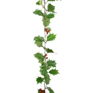 Holly Garland w/Berries 180cm