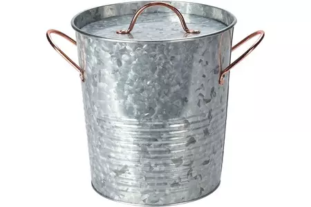 ICE BUCKET ZINC METAL WITH LID